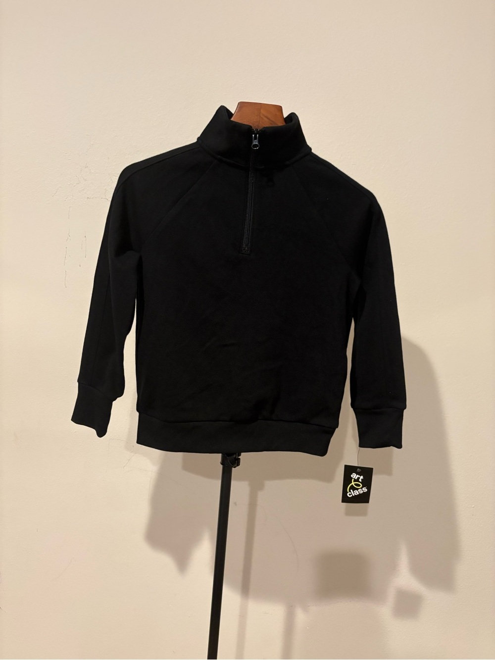 Art Class kids Black Quarter-Zip Sweater 6/7